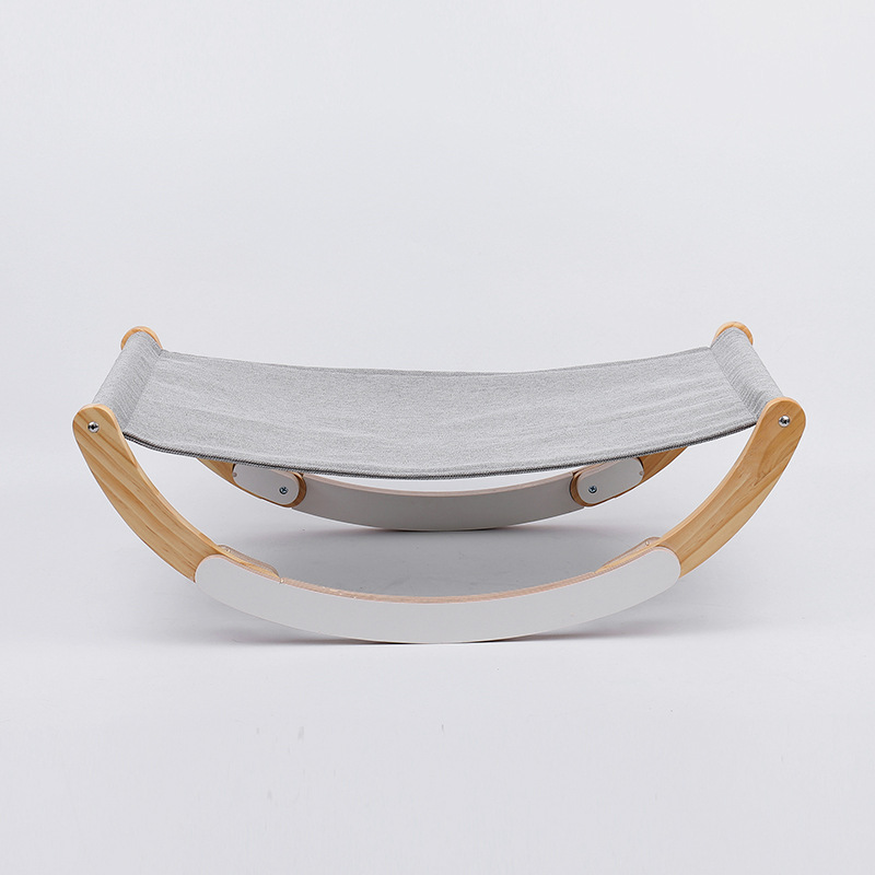 Solid Wood Cat Hammock - Breathable Shaker Pet Bed for All Seasons