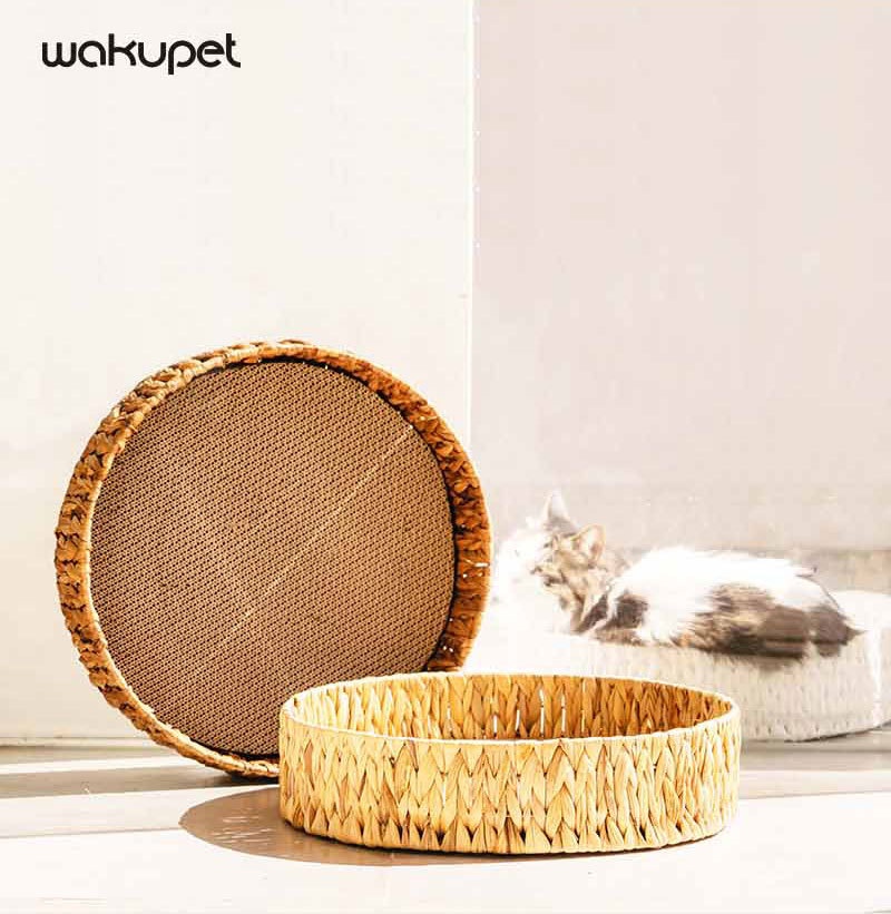 Cozy Cat Scratch Board - Winter Rattan Warm Nest for Cats
