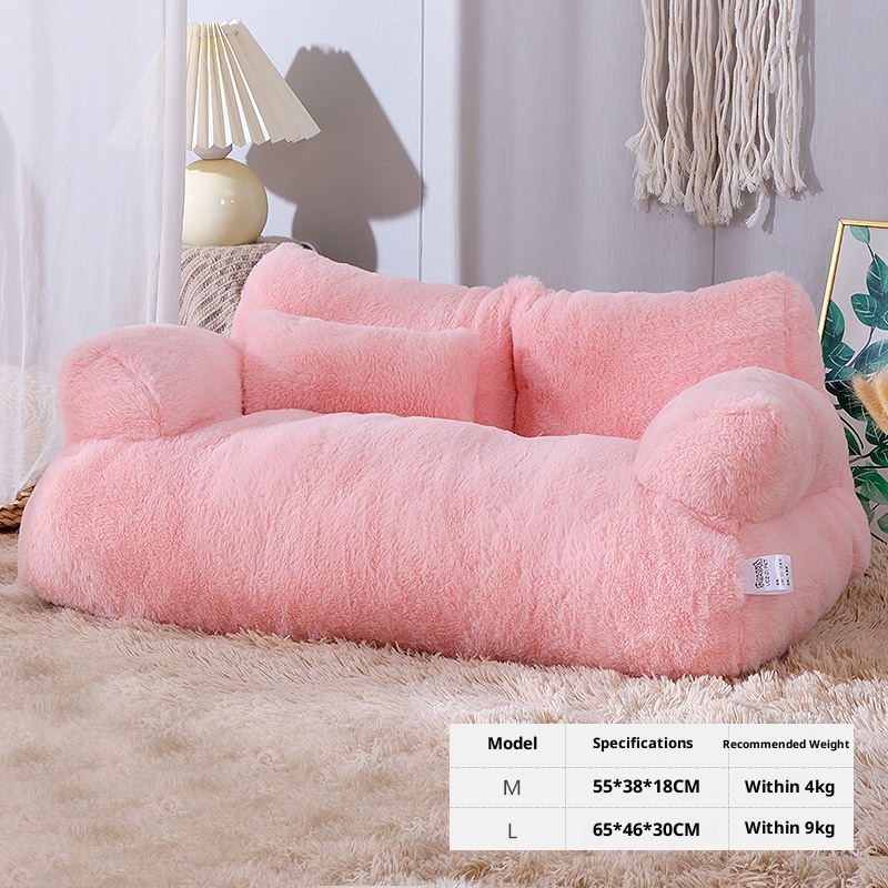 Cozy Universal Rabbit Plush Pet Sofa Nest for Ultimate Comfort