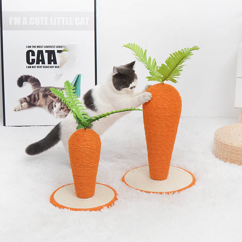 Carrot Two-Color Sisal Simulation Toy for Pets - Premium Pet Supplies