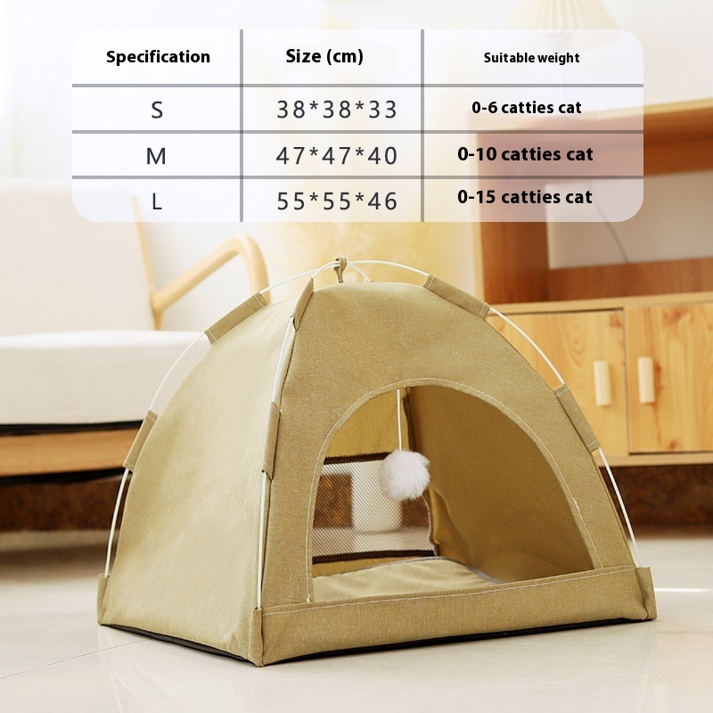 Cathouse Doghouse Breathable Tent Nest - Versatile Indoor & Outdoor Pet Room