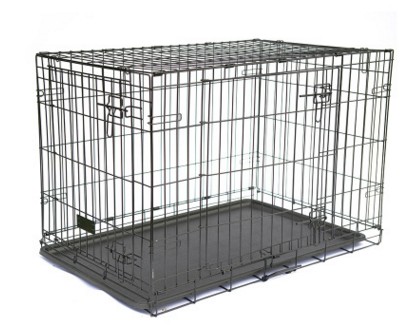 Durable Folding Metal Dog Cage for Comfortable Pet Containment