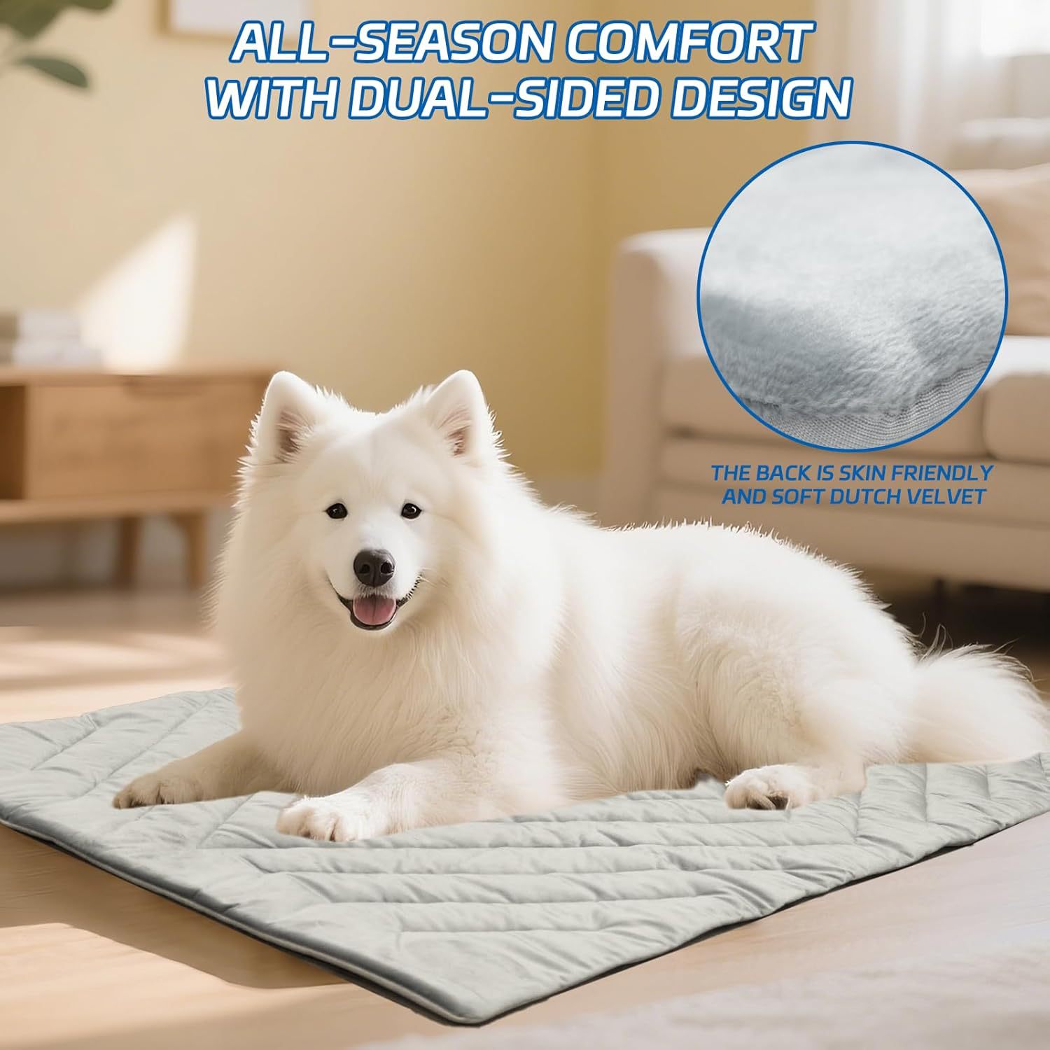 Portable Pet Cooling Mat - Machine Washable Cooling Blanket for Comfort