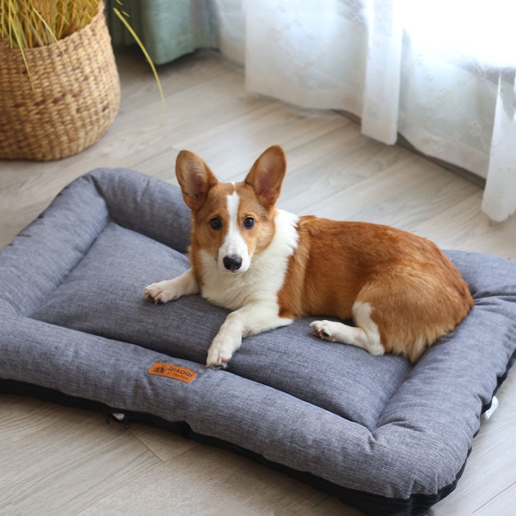 Removable and Washable Cotton Pad Pet Floor Mat for Comfortable Sleeping