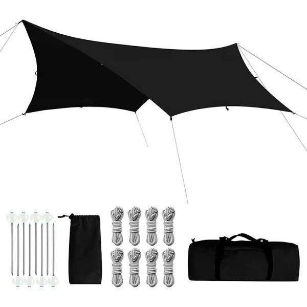 Hexagonal Sunshade Shelter Tarp for Camping and Outdoor Activities - Image 4