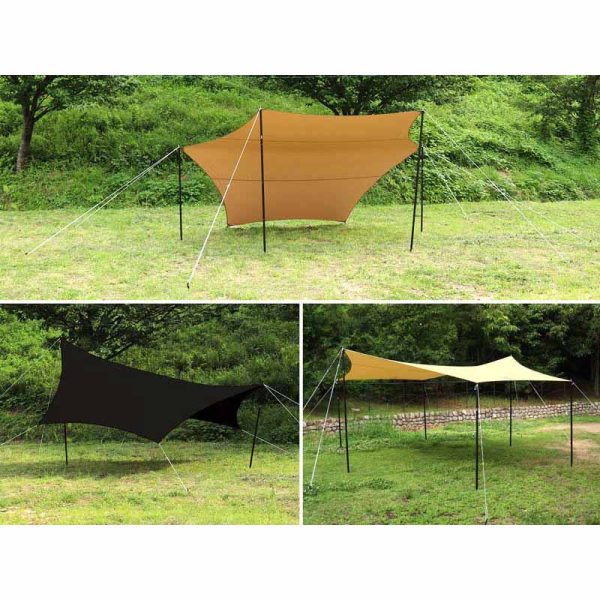Hexagonal Sunshade Shelter Tarp for Camping and Outdoor Activities - Image 5
