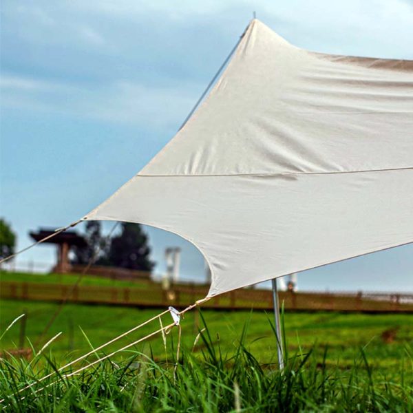 Durable Canvas Camping Shelter Sunshade Tarp for Outdoor Adventures - Image 4