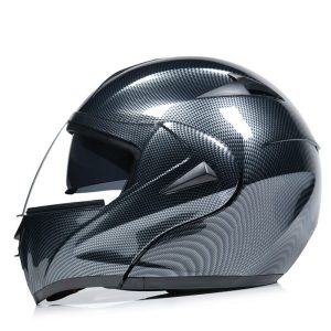 Carbon Fiber Motorcycle Helmet with Double Mirror for Men and Women - Electric Bike Safety Gear