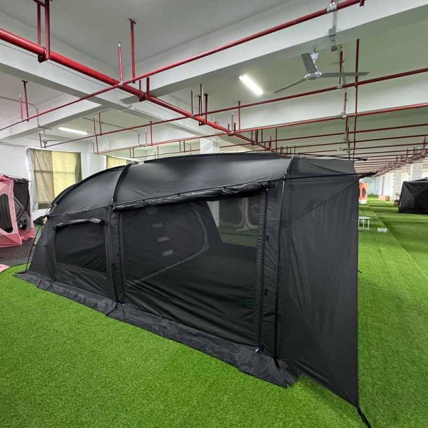 Spacious Black Camping Tunnel Tent for Ultimate Outdoor Adventure - Image 5