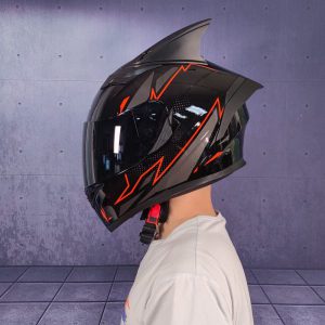 Men’s and Women’s Double Lens Anti-fog Full Face Motorcycle Helmet for All Seasons - Cool Design