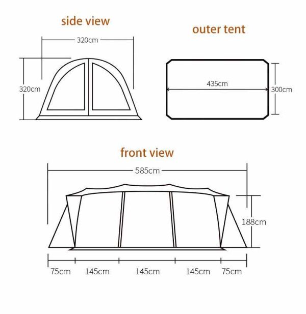 Spacious Oversize Glamping Tunnel Tent for Ultimate Outdoor Comfort - Image 8