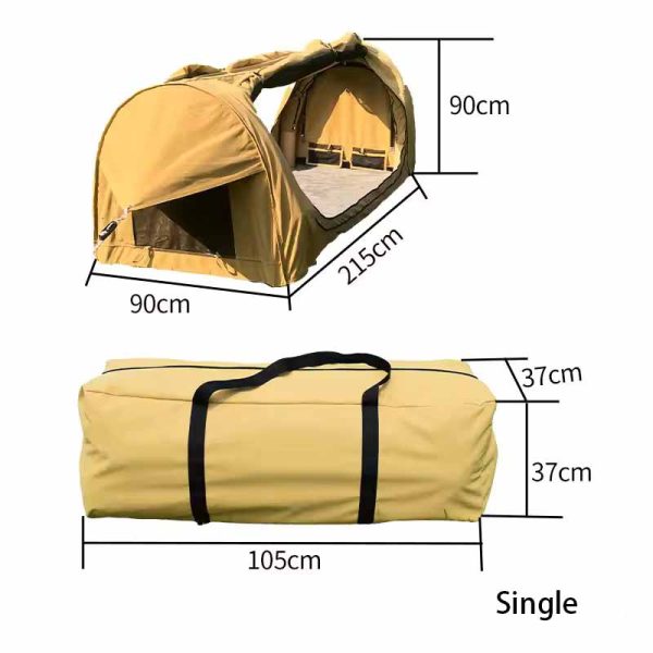 Inflatable Canvas Swag - Durable Outdoor Shelter for Camping Adventures - Image 6