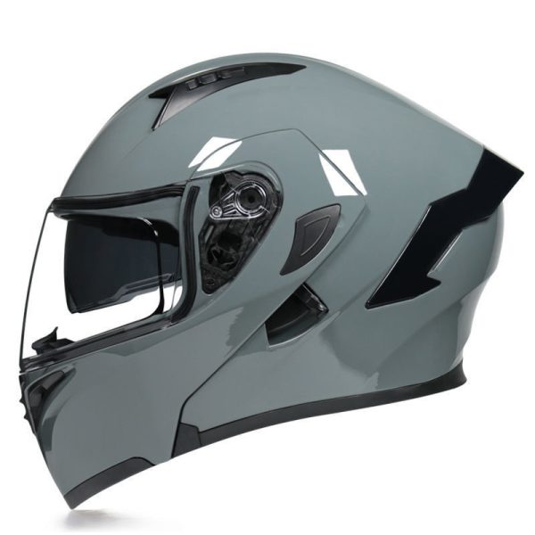 Stylish Winter Gray Half Helmet for Motorcyclists - Personality & Comfort - Image 11