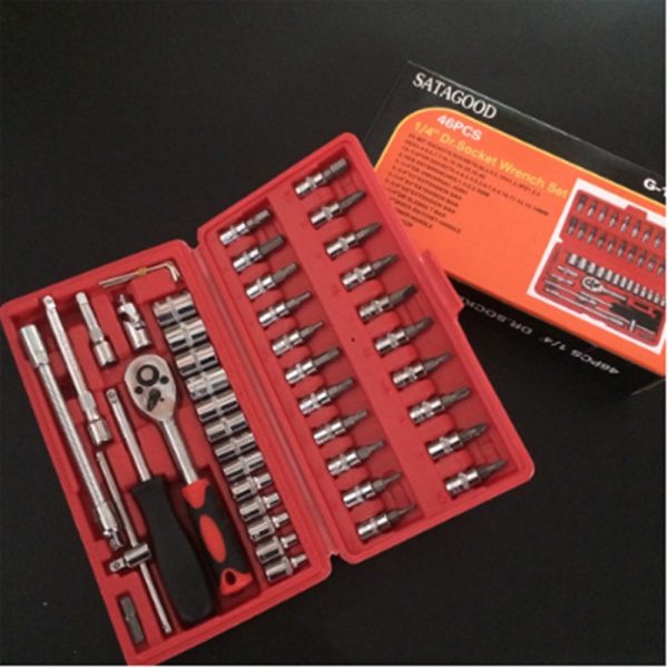 46-Piece Socket Wrench Set for Car Repairs - Durable Ratchet Wrench Included - Image 5