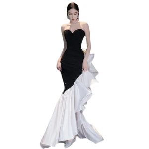 Elegant Tube Top Evening Gown for Stunning Night Out Styles