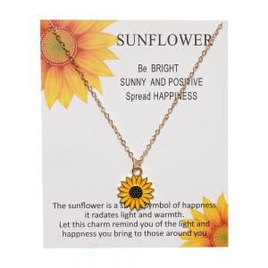 Stylish Sunflower Necklace - Unique Alloy Drip Pendant Clavicle Chain Accessory