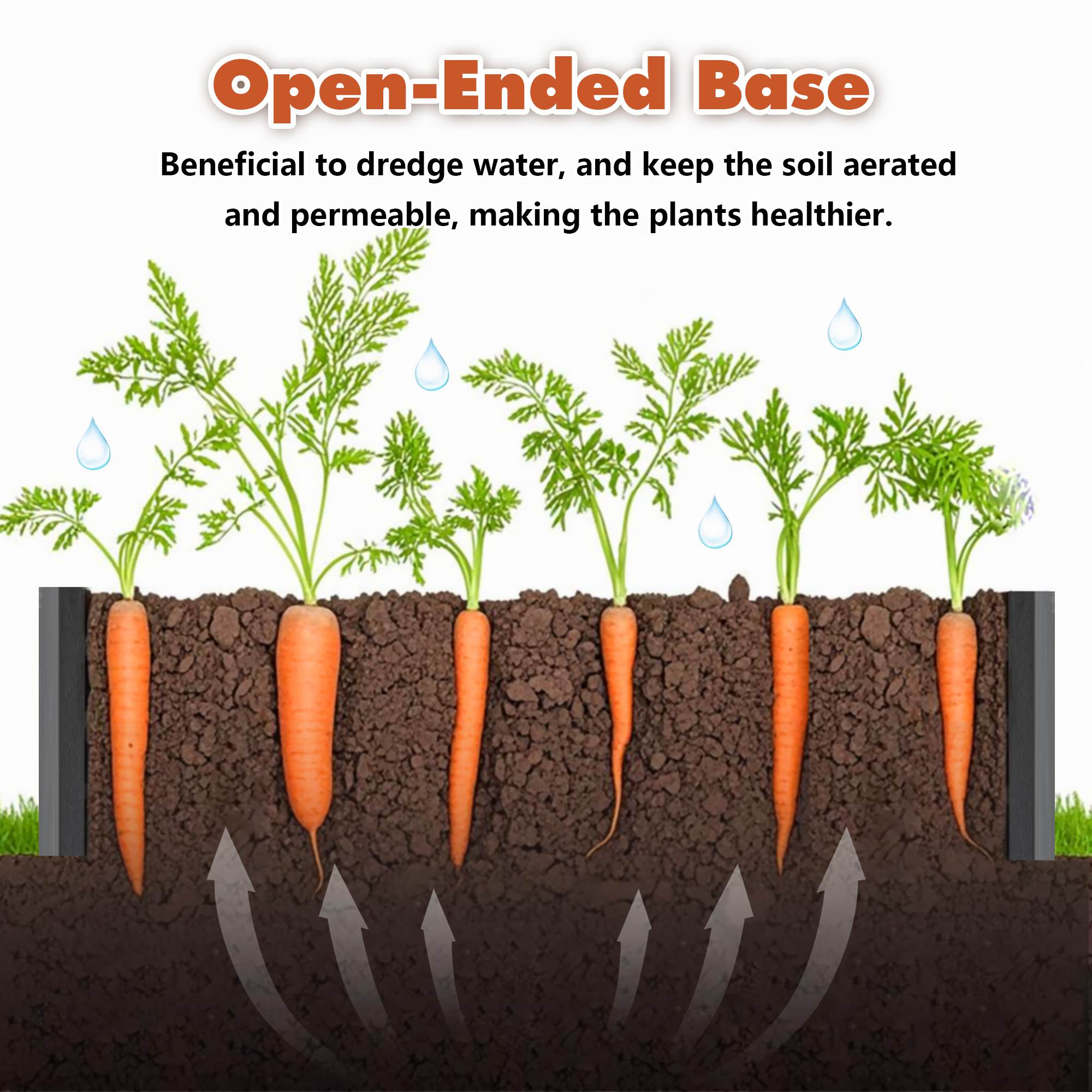 Galvanized Outdoor Raised Garden Bed Kit - Black Rectangle Planter for Vegetables, Fruits, and Herbs - Image 6