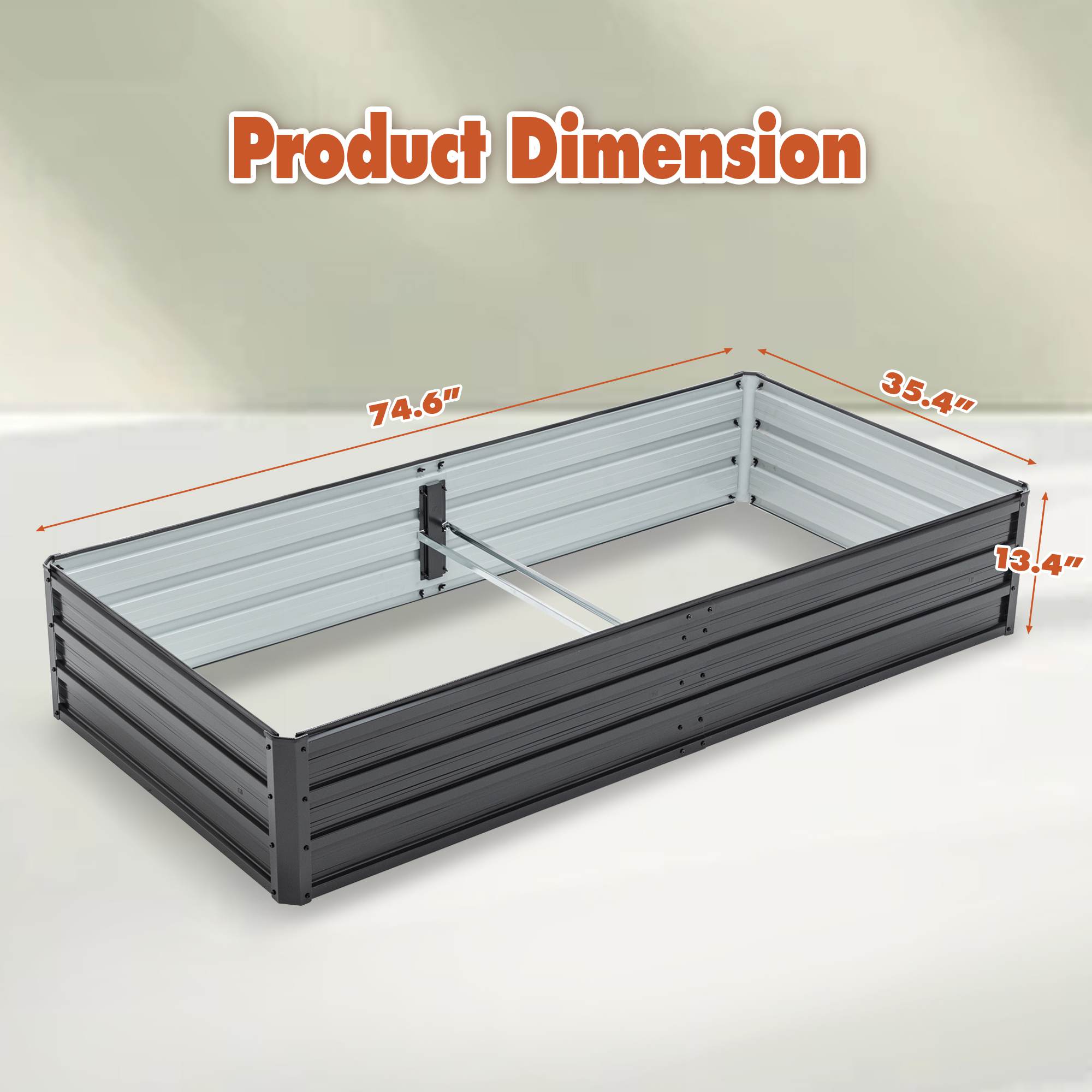 Galvanized Outdoor Raised Garden Bed Kit - Black Rectangle Planter for Vegetables, Fruits, and Herbs - Image 22