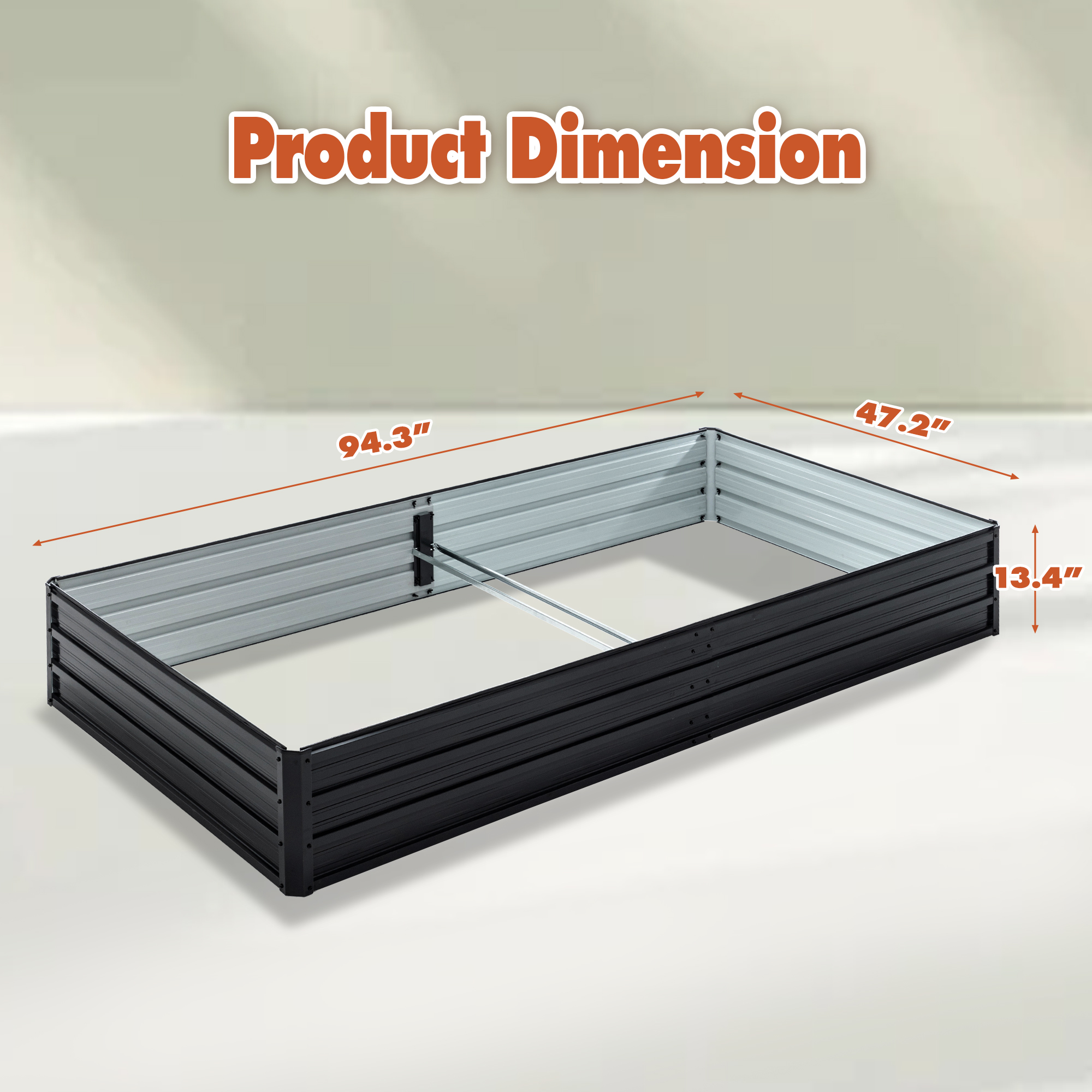 Galvanized Outdoor Raised Garden Bed Kit - Black Rectangle Planter for Vegetables, Fruits, and Herbs - Image 34