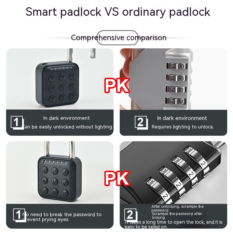 Secure Fingerprint Lock Padlock - Waterproof Anti-Theft Password Lock for Cabinets & Doors with APP Control - Image 12