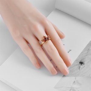 Gold-Plated Adjustable Ring for Women | Stylish Female Accessories