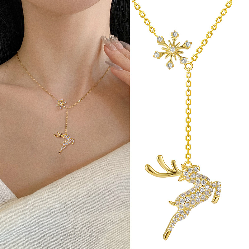 Deer Necklace for Women - Sterling Silver Light Luxury with Unique Advanced Design - Image 2