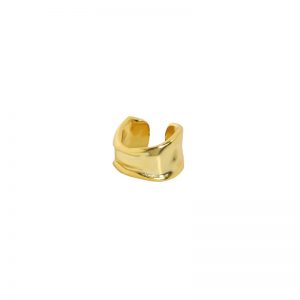 Stylish Minimalist Irregular Concave-Convex Sterling Silver Ear Clip