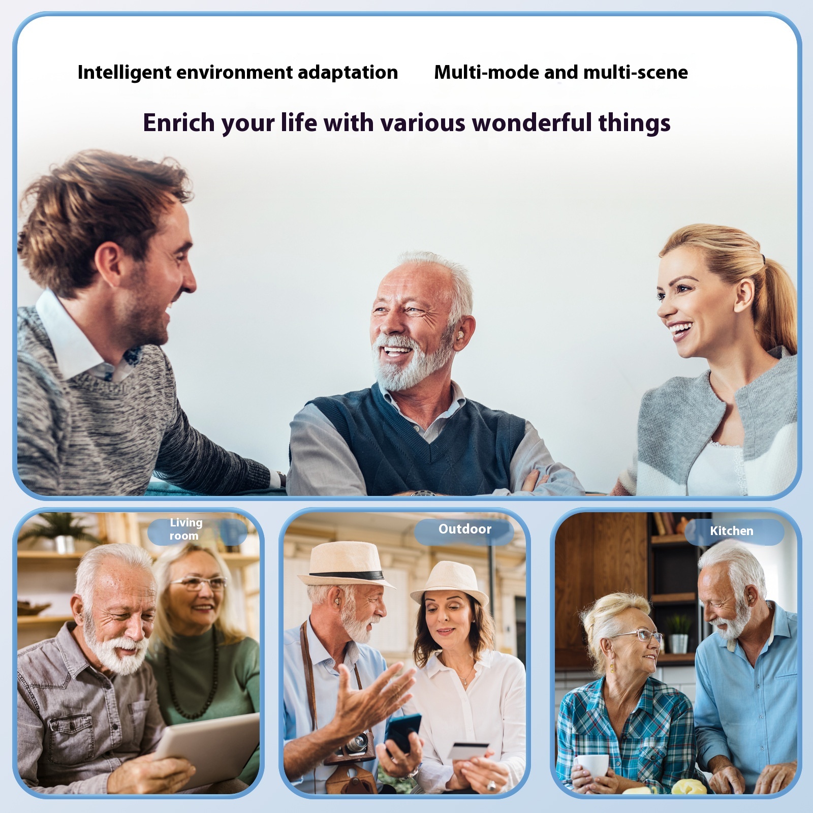 Invisible Digital Hearing Aid for Seniors - Noise Reduction Sound Amplifier - Image 2