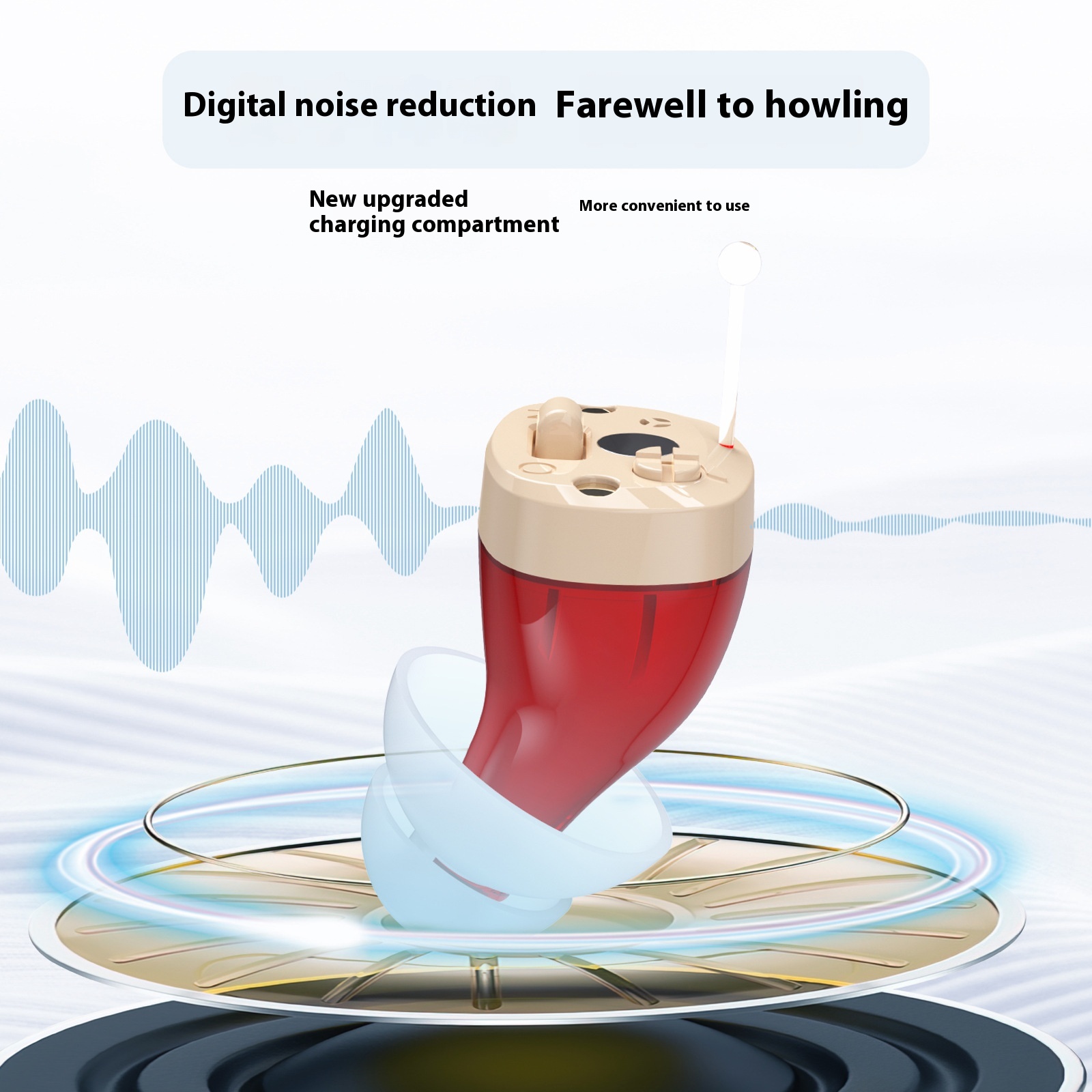 Invisible Digital Hearing Aid for Seniors - Noise Reduction Sound Amplifier - Image 3