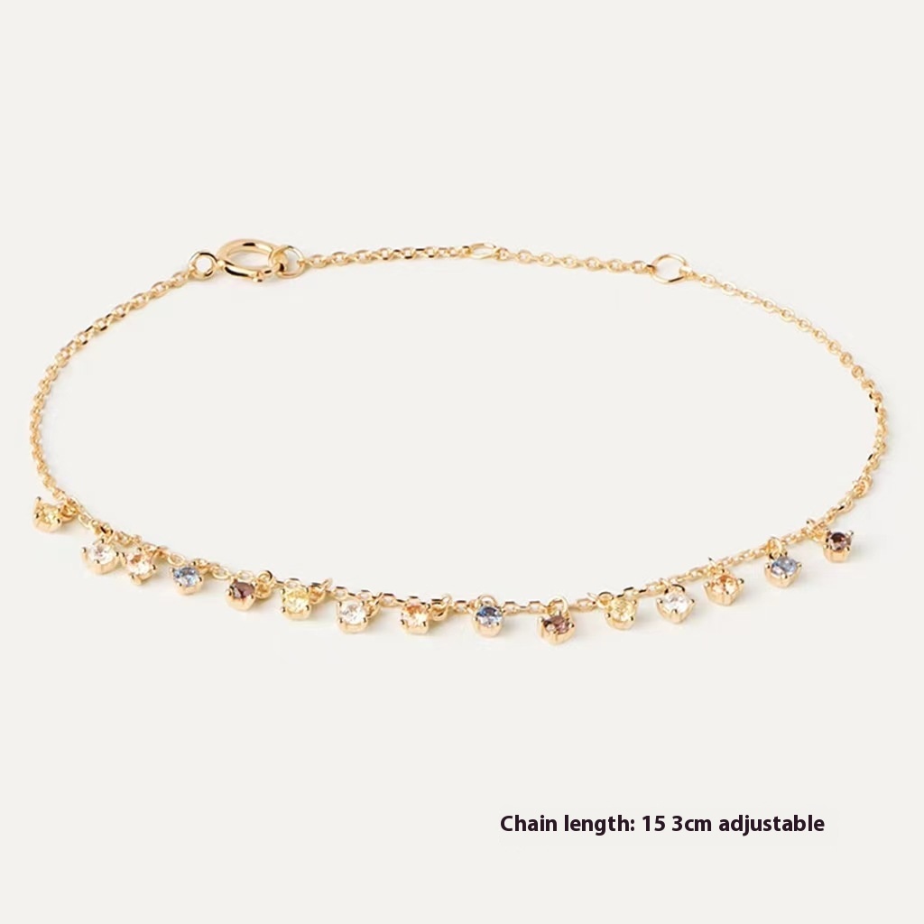 Girls Summer Ins Special-Interest Design 925 Sterling Silver Bracelet - Trendy Charm - Image 11