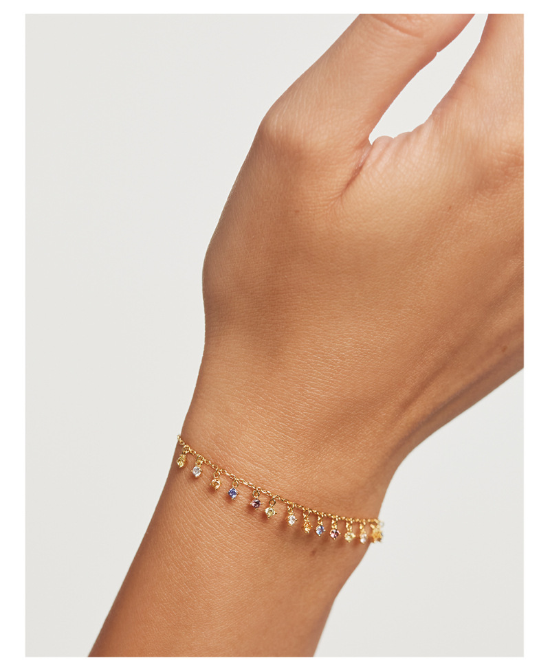 Girls Summer Ins Special-Interest Design 925 Sterling Silver Bracelet - Trendy Charm - Image 12