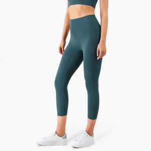 High-Waisted Women's Yoga Pants - Cropped Fitness Pants for Abdomen and Hips