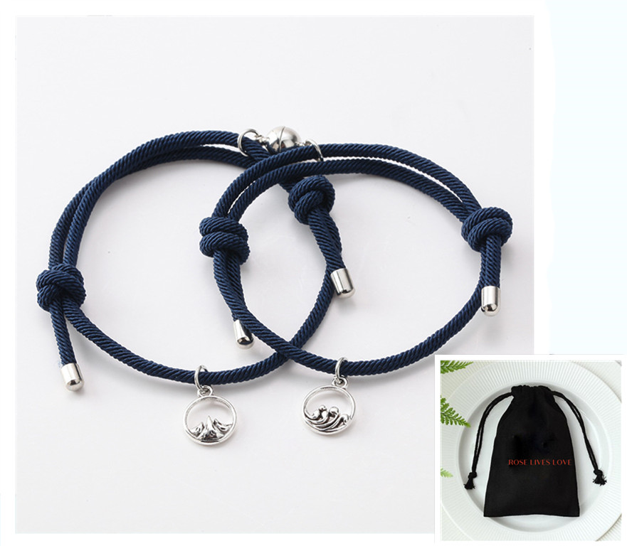 Handcrafted Ancient Silver Love Vows Magnet Bracelet for Lovers - Image 10