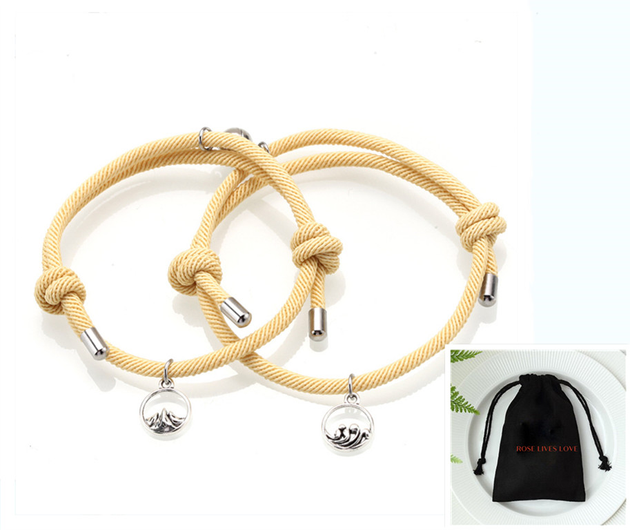 Handcrafted Ancient Silver Love Vows Magnet Bracelet for Lovers - Image 12