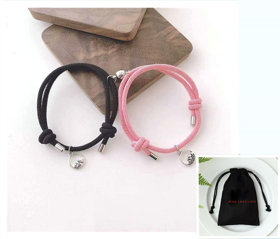 Handcrafted Ancient Silver Love Vows Magnet Bracelet for Lovers - Image 15