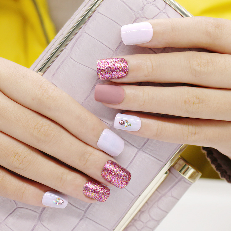 24 Matte Metallic Nude Nail Tips - 24-Piece Set for Stunning Manicures - Image 5