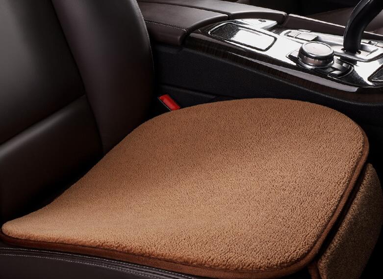Fleece Plush Winter Car Seat Cushion - Backrest-Free Single Piece Comfort - Image 3