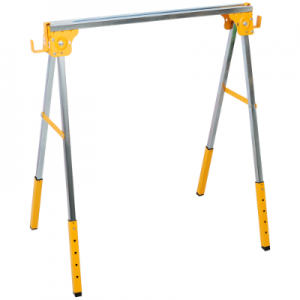 2PACK Adjustable Height Folding Sawhorses, Portable Heavy Duty Steel for Garage & Workshop, Fully Assembled