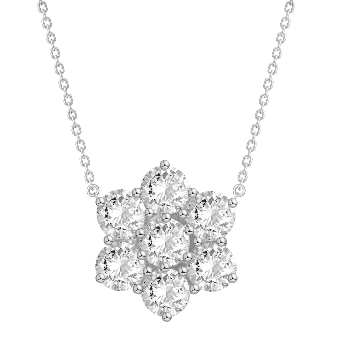 Sterling Silver Snowflake Necklace for Women - Light Luxury Unique Design - Image 6
