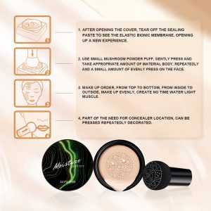 Jayswing Mushroom Head Air Cushion Concealer for Flawless Coverage