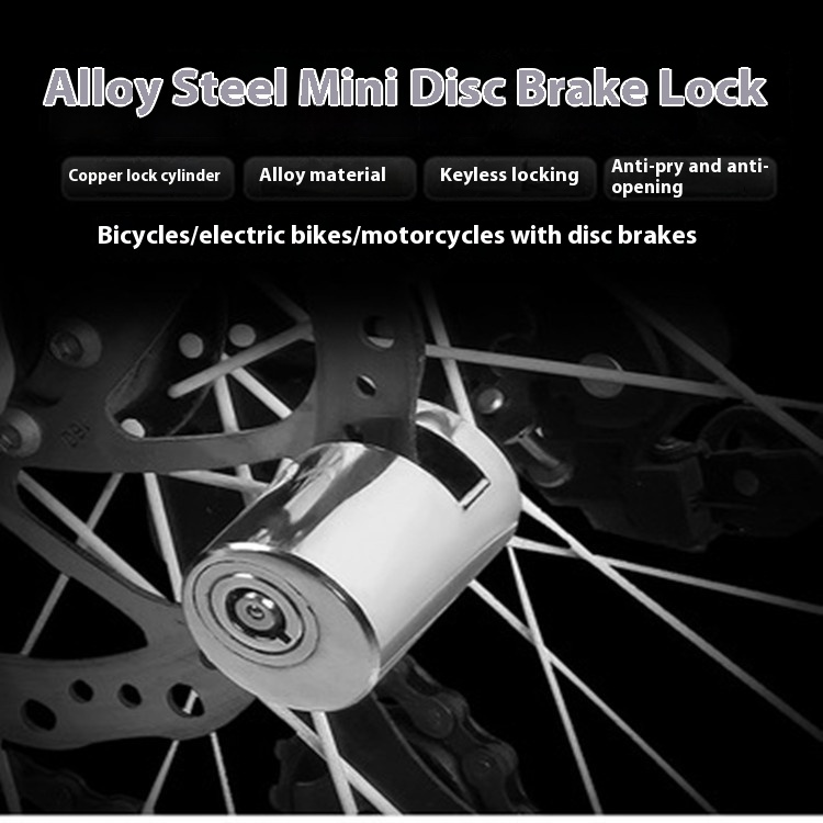 Compact Home Bicycle Disc Brake Lock for Enhanced Security - Image 2
