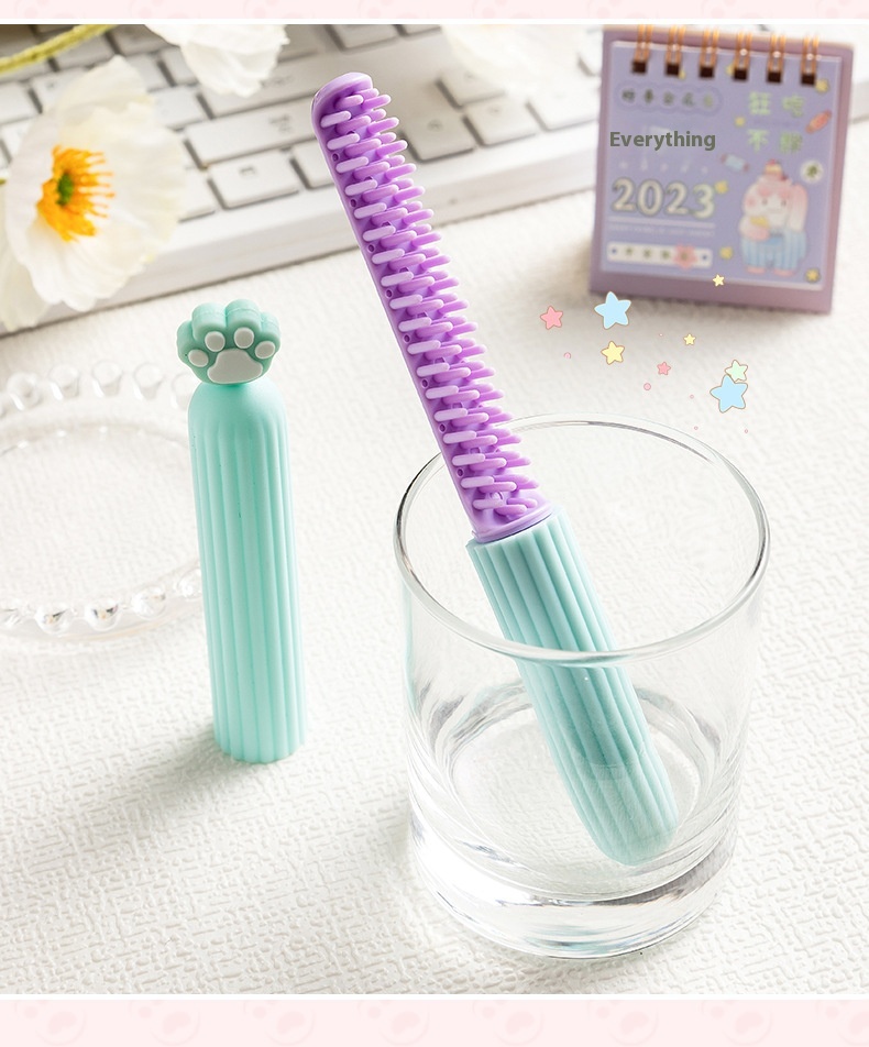 Adorable Cartoon Cat's Paw Series Small Hair Comb for Easy Styling - Image 3