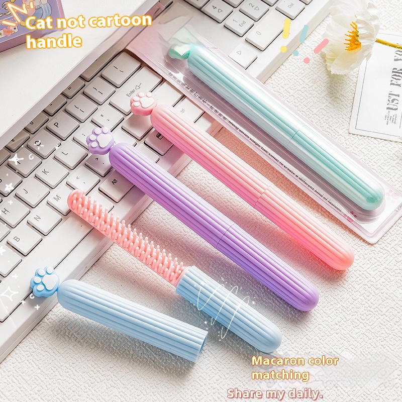 Adorable Cartoon Cat's Paw Series Small Hair Comb for Easy Styling - Image 11