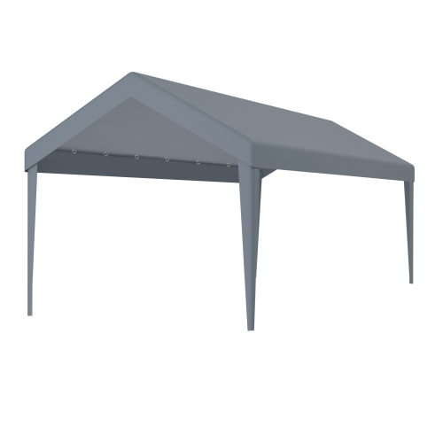 10x20ft Waterproof Carport Replacement Canopy Cover, UV Protected Tarp with 72 Elastic Buckles for Garage Shelter - Frame Not Included, Grey - Image 2