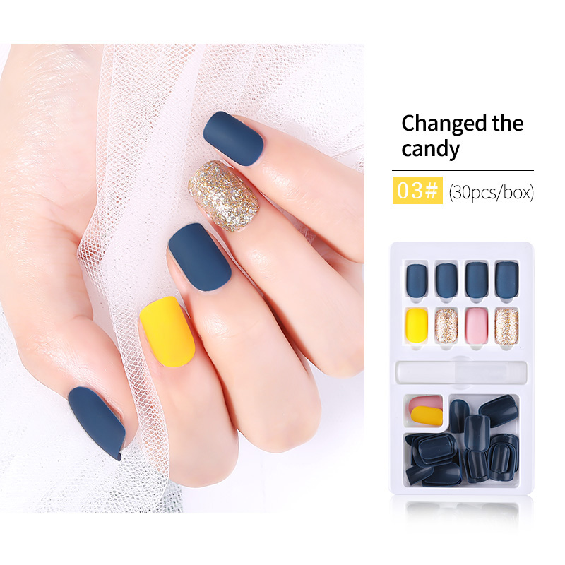 30pcs Detachable Full Cover False Nail Tips Set for Short Nail Decoration - Image 8