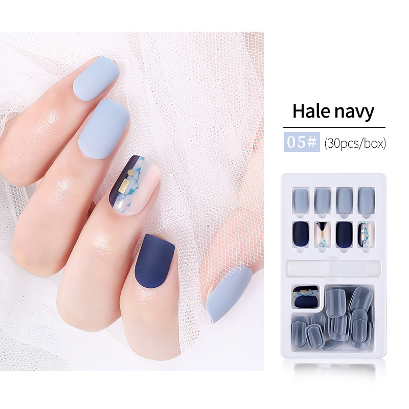 30pcs Detachable Full Cover False Nail Tips Set for Short Nail Decoration - Image 15