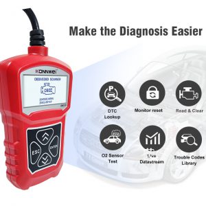 KW310 Car Diagnostic Scanner & Barcode Reader Tool for Accurate Vehicle Analysis