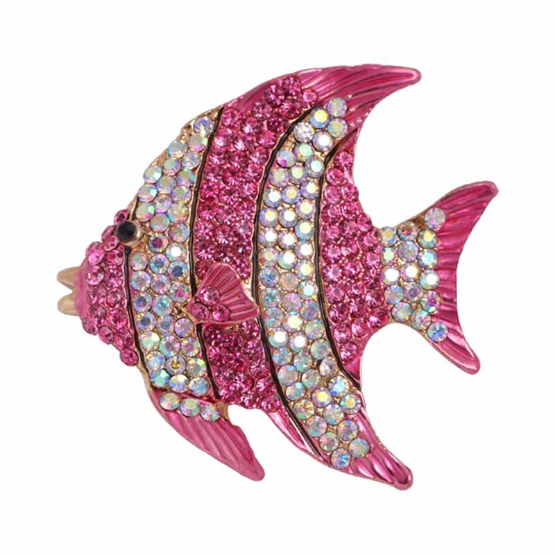 Stylish Diamond Fish Alloy Animal Pin - Temperament Fashion Accessory - Image 2