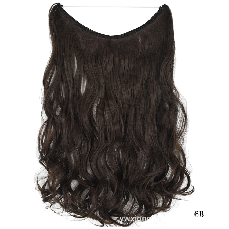 22 Inch Invisible Wire Hair Extensions - No Clips, Secret Fish Line Hairpieces, Silky Straight Synthetic Hair - Image 8