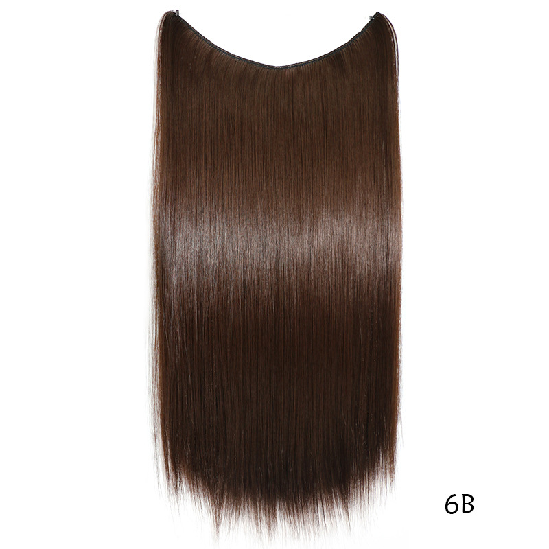 22 Inch Invisible Wire Hair Extensions - No Clips, Secret Fish Line Hairpieces, Silky Straight Synthetic Hair - Image 9